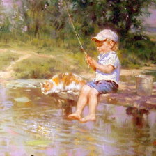 Схема вышивки «на рыбалке»