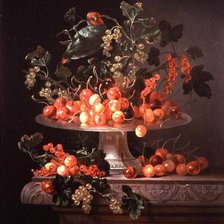 Схема вышивки «Натюрморт с черешней»