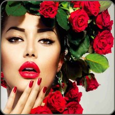 Схема вышивки «Девушка»