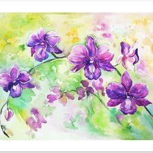 Схема вышивки «орхидеи»
