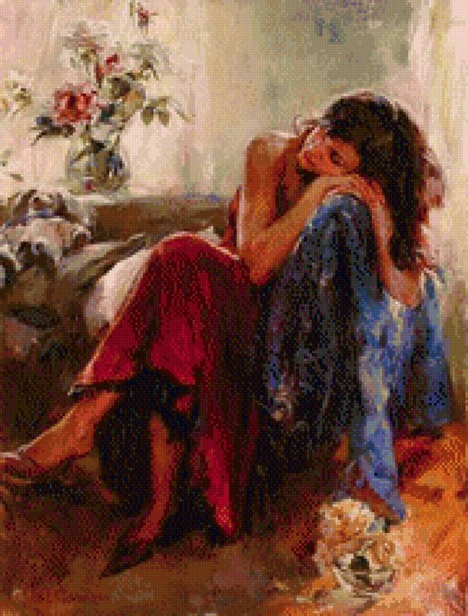 картины известных художников - девушка, искусство, картина, живопись - предпросмотр