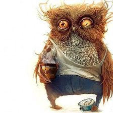 Схема вышивки «сонный филин»