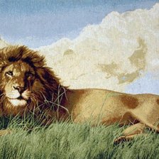 Схема вышивки «лЕВ»