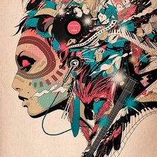 Схема вышивки «Девушка в цветах»