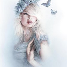 Схема вышивки «Девушка»