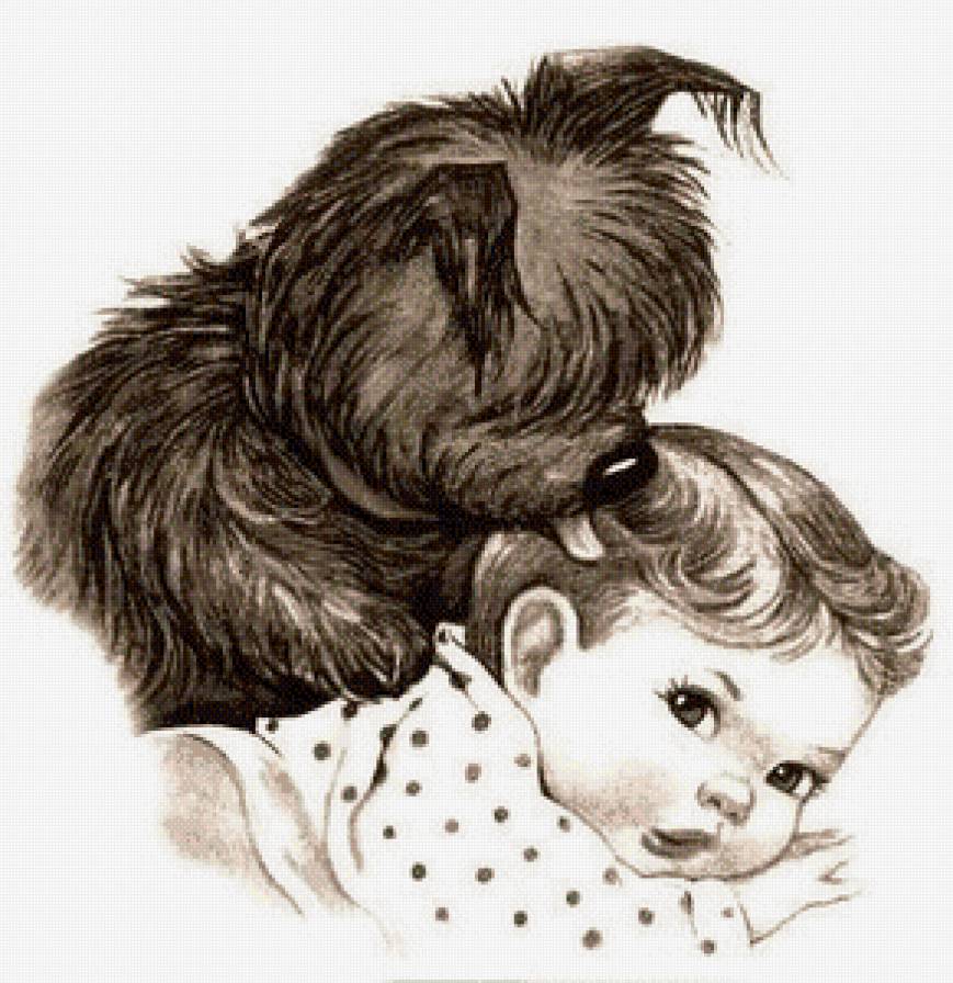 Забавные малыши - дети, животные - предпросмотр