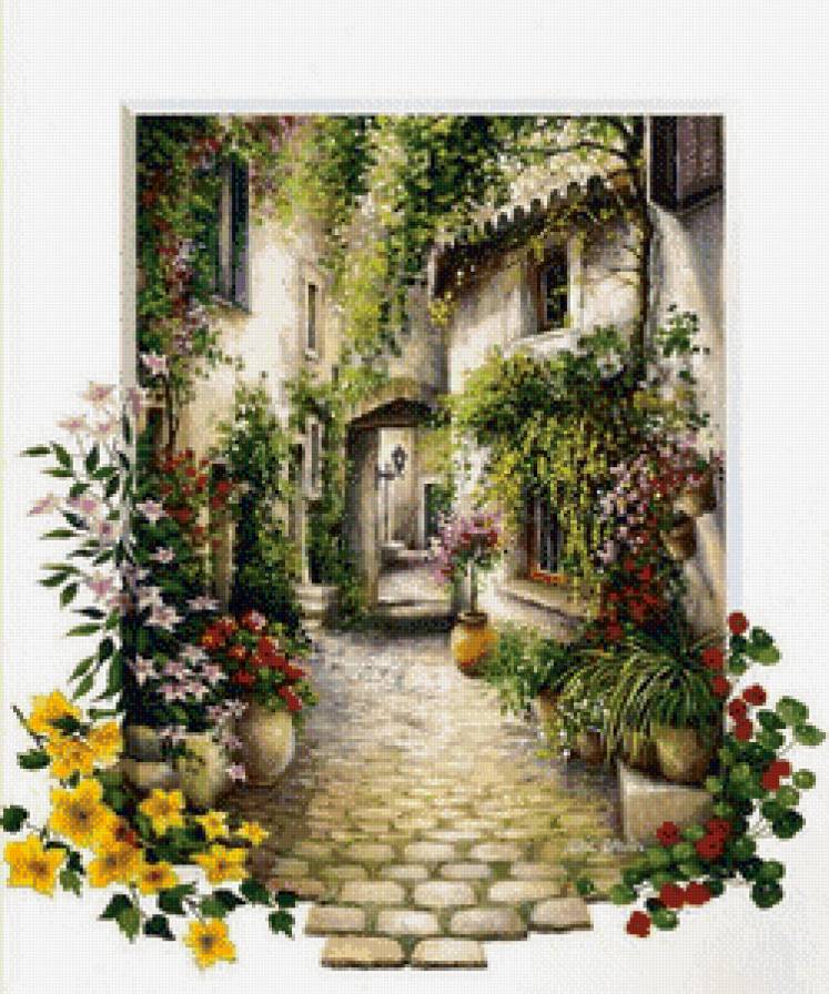 дворик 2 - пейзаж, дворик - предпросмотр