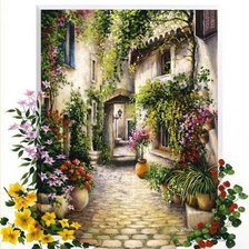 Схема вышивки «дворик 2»