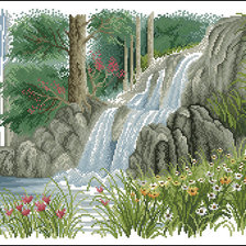 Схема вышивки «Водопад»