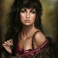 Схема вышивки «портрет девушки»