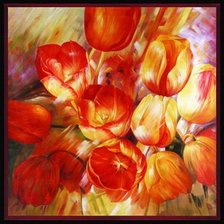 Схема вышивки «Тюльпаны»