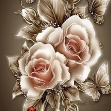 Схема вышивки «Сияющие цветы»