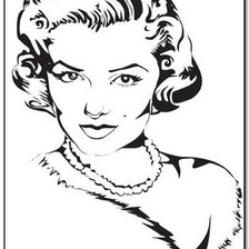 Retrato de una dama a 10 colores