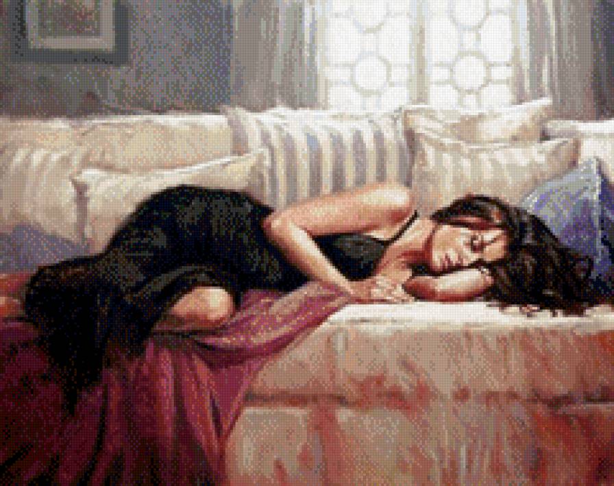 сладкие сны - картина, девушка, искусство, живопись - предпросмотр