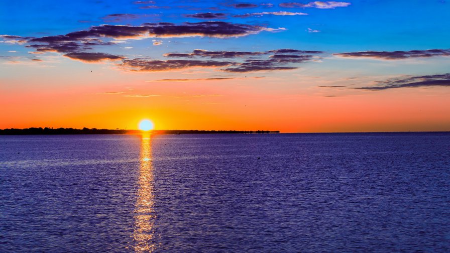 №928669 - закат, море, пейзаж - оригинал