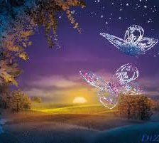 Схема вышивки «бабочки в ночи»