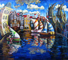 Схема вышивки «сказочный город»