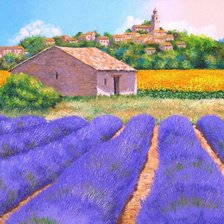Схема вышивки «лавандовые поля в провансе»