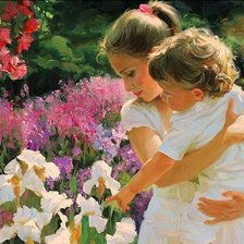 Схема вышивки «мама»