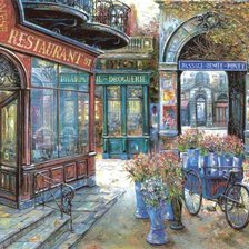 Схема вышивки «Улочки Парижа»