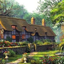 Схема вышивки «Красивый домик»