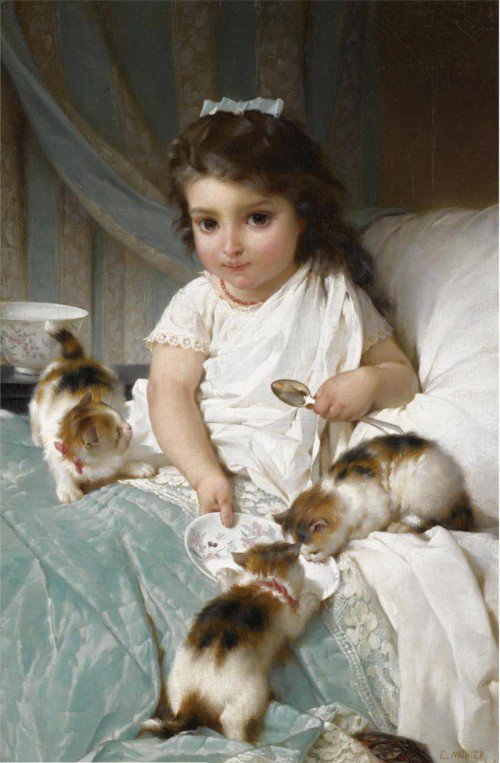 художник Emile Munier - люди, картина - оригинал