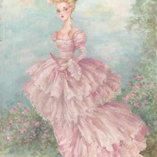 Схема вышивки «Дама»