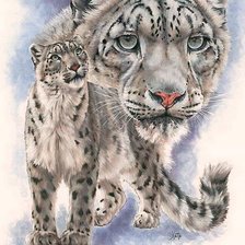 Схема вышивки «снежный барс»