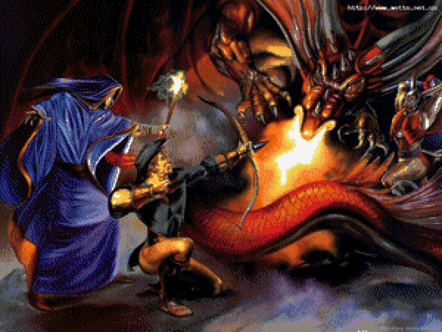 бой с драконом - фентези - предпросмотр