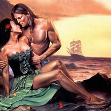 Схема вышивки «закат»