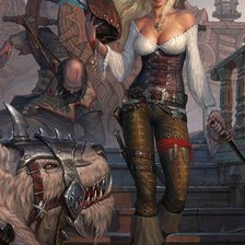 Схема вышивки «Девушка»