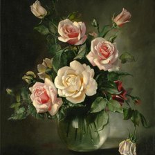 Схема вышивки «Розы в вазе»