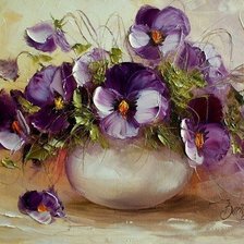 Схема вышивки «Анютини глазки»