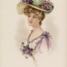 Схема вышивки «дама»