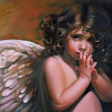 Схема вышивки «девочка ангел супер»