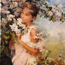 Схема вышивки «девушка»