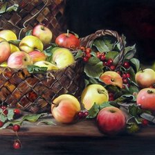 Схема вышивки «Корзина яблок»