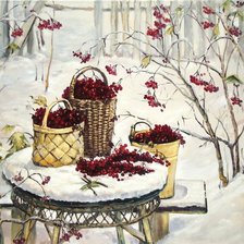 Схема вышивки «зимнее настроение»