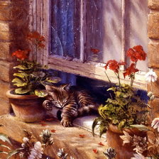 Схема вышивки «пристроился»