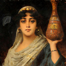 Схема вышивки «девушка с кувшином»