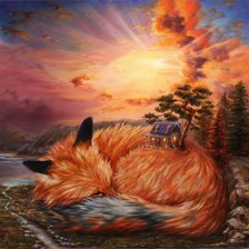 Схема вышивки «лесистая местность»