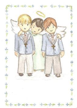 Mellizos comunion - religiosos - оригинал