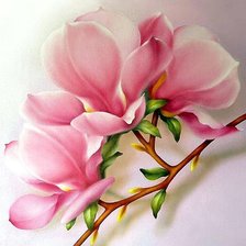 Схема вышивки «Нежность магнолии»