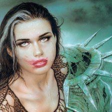 Схема вышивки «девушка»