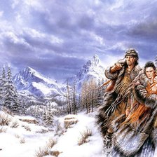 Схема вышивки «зима»