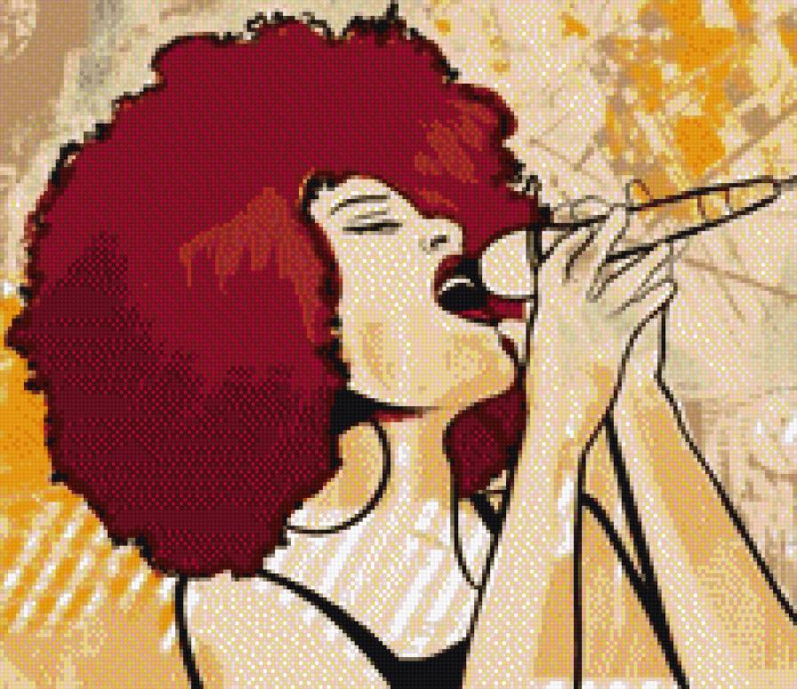 Джазовая певица - вокал, джаз, микрофон - предпросмотр