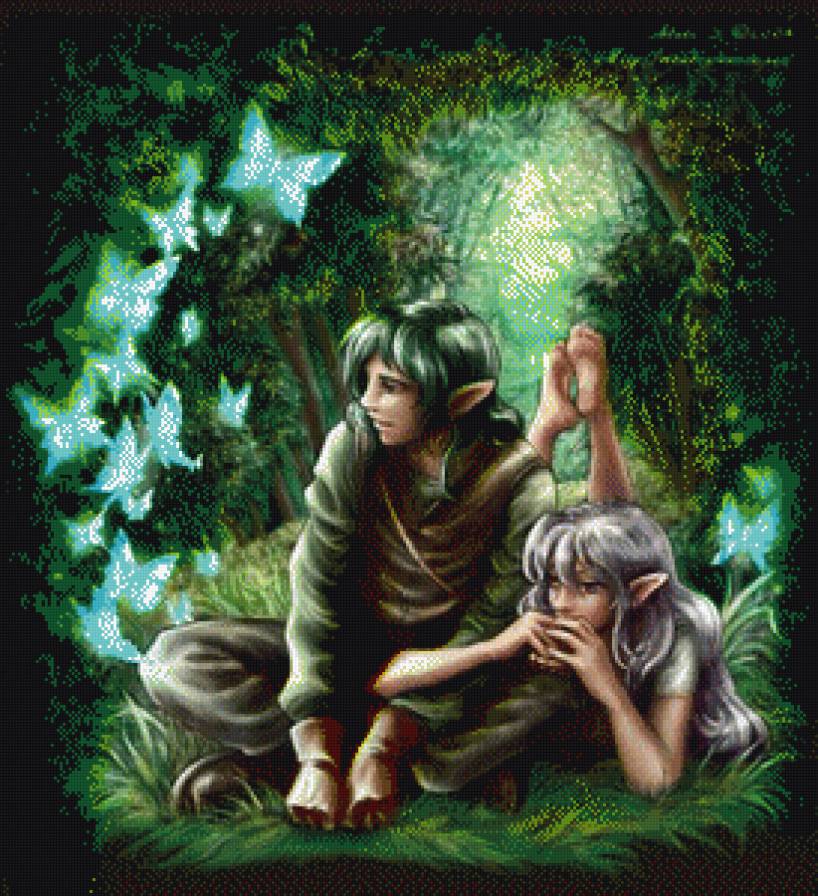 Сказка - бабочки, эльфы - предпросмотр