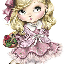 Схема вышивки «muñequita Jolie vestidito lila»