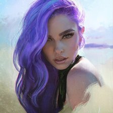 Схема вышивки «Девушка»