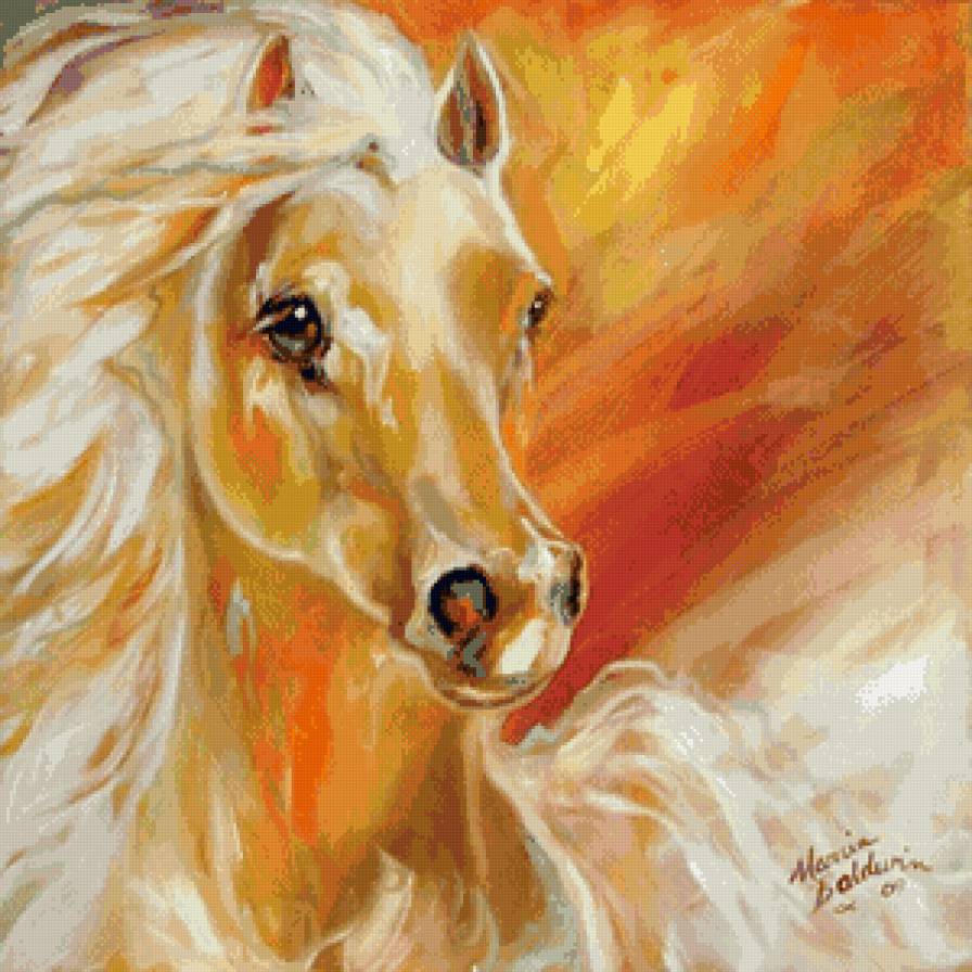 лошадь - природа, лошадь, живопись, животное, конь - предпросмотр